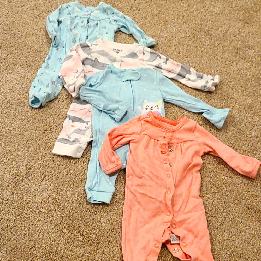 4 carter's one pieces